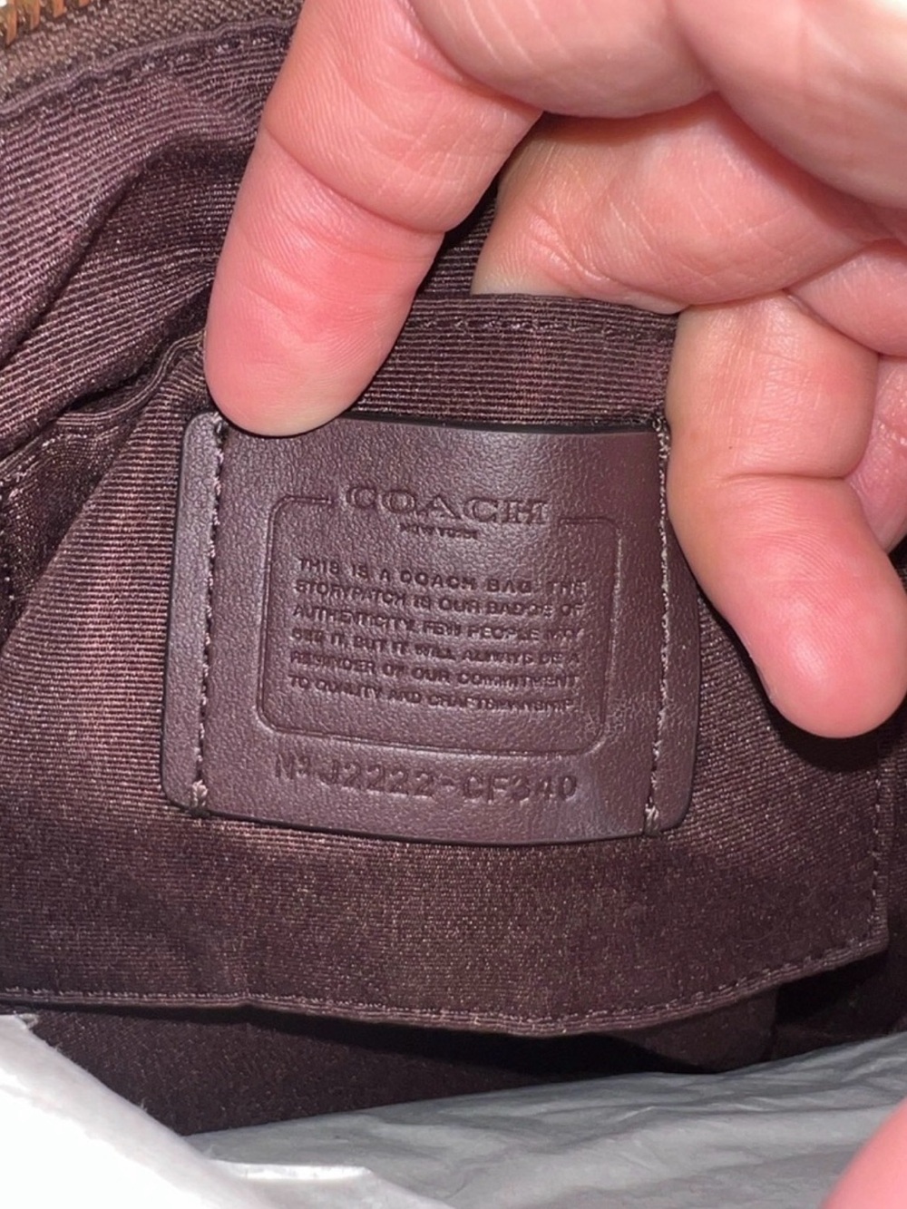 Coach Brown & Black Signature Crossbody Bag with Gold Hardware - Picture 4 of 5